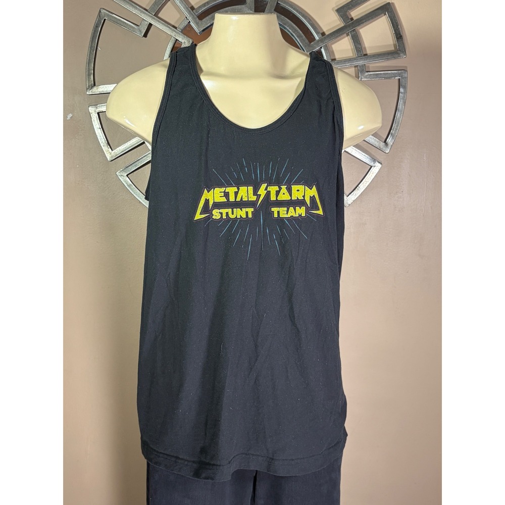 Fall Guy Metalstorm Stunt Team Tultex Graphic Tank Top Mens XL Black Sleeveless